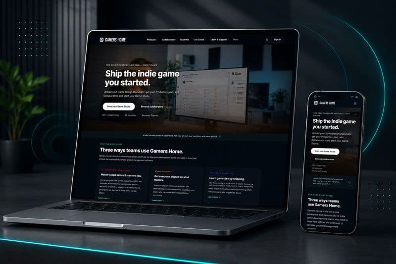 Gamers Home – AI Producer & Freelancer Marketplace for Game Studios Worldwide