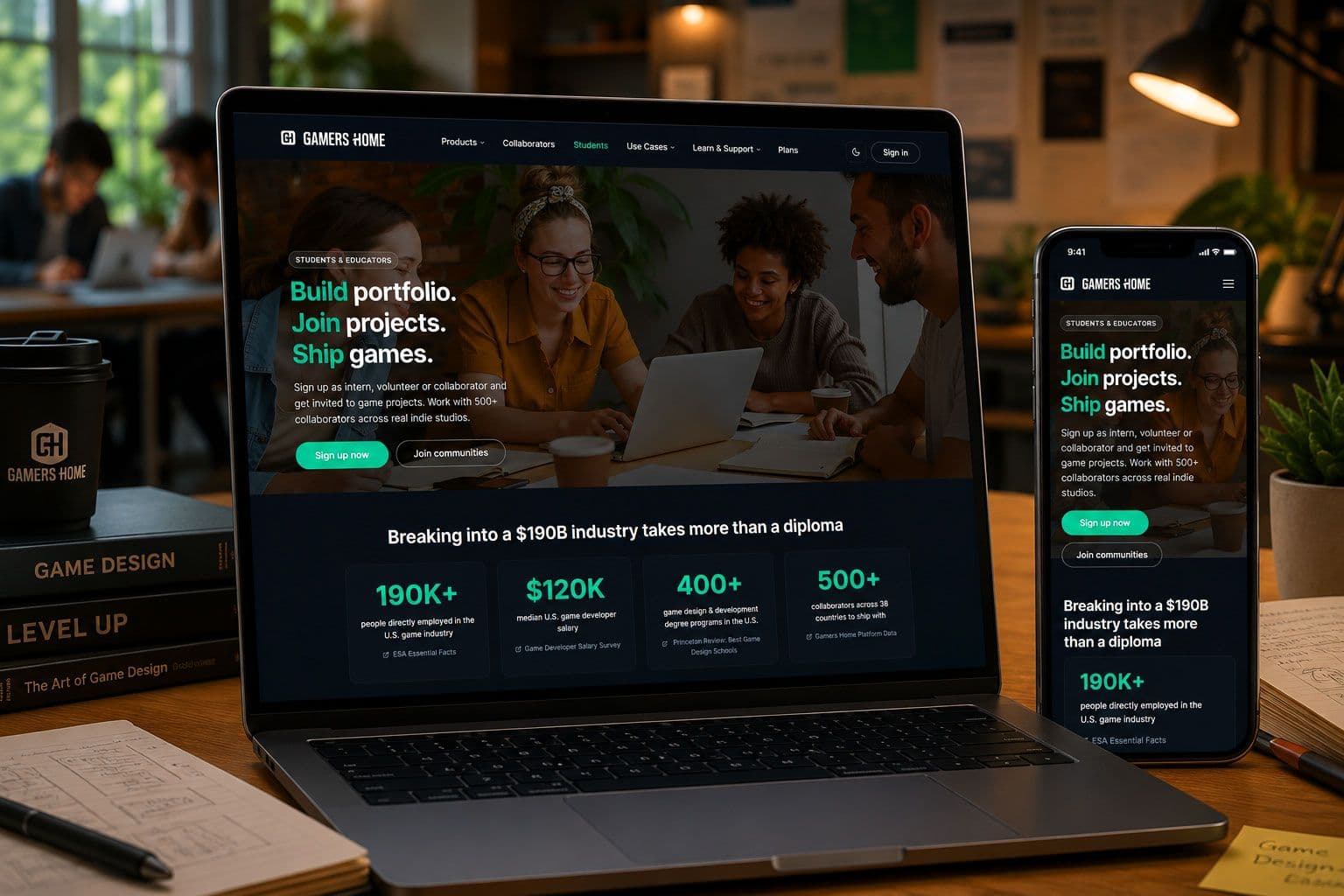 Gamers Home: AI-Powered Game Production & Freelancer Marketplace screenshot