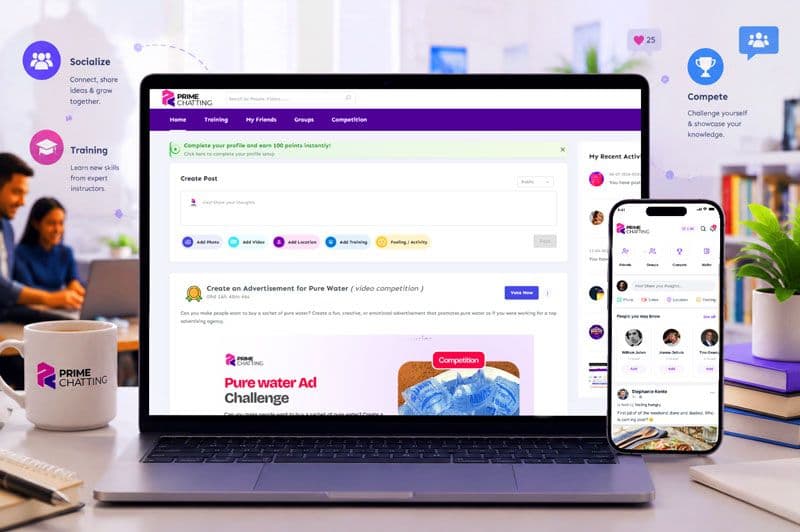 Prime Chatting – Enterprise Social Learning Platform screenshot
